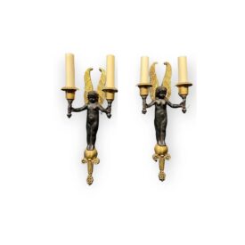 1920's Small French Empire Cherubs Sconces