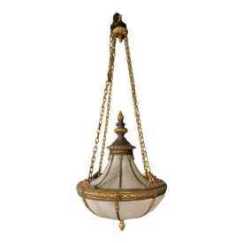 1900's Caldwell Laded Glass Light Fixture