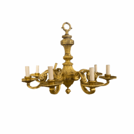 1900 Caldwell Gilt Bronze Chandelier 8 Lights