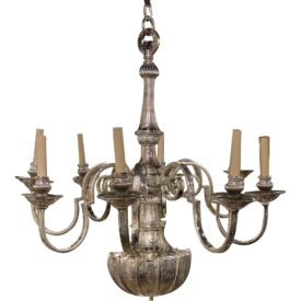 1900s Caldwell Silver Plated Chandelier 8 Lights