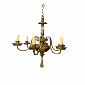 1920’s Caldwell Dutch Bronze Chandelier 6 Lights