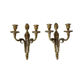 1920s Caldwell Gilt Bronze Sconces