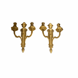 1920s Neoclassic Gilt Bronze Sconces