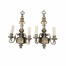 1920’s Hammered Bronze Sconces