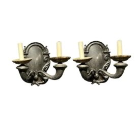 1920s Caldwell Sconces in Brown Patina