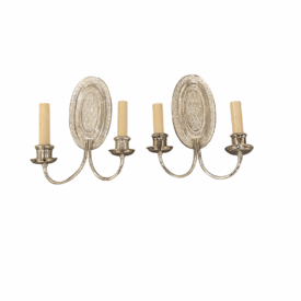 1920s Caldwell Silver Plated Sconces