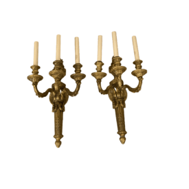 1920’s Caldwell 3 Lights Bronze Large Sconces