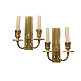 1930’s Art Deco Gilt Bronze Sconces