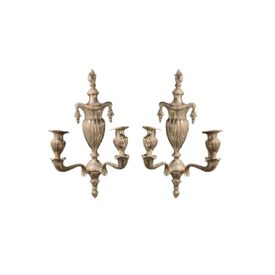 1920s Neoclassical Silver Plated Sconces