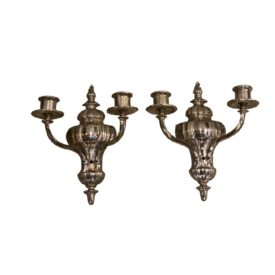 1920's Silver Plated Caldwell Sconces