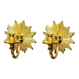 1920s Single Light Sunburst Sconces