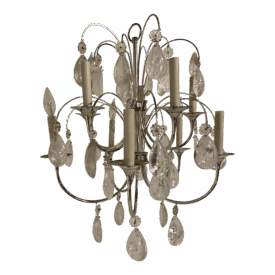 1930s Rock Crystals Chandelier 10 Lights