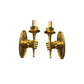 1930’s French Bronze Hand Sconces