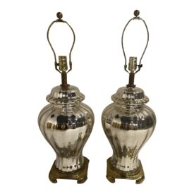 1930’s Mercury Glass Table Lamps