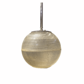 1930’s French Molded Glass Sphere Light Fixture