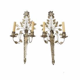 1930’s French Silver Plated Sconces