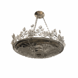 1930’s French Bagues Silver Plated Light Fixture