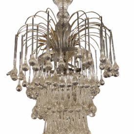 1930’s French Crystals Drop Chandelier