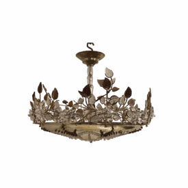 1940s French Amethysts Crystals Light Fixture