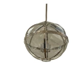 1940’s French Large Glass Sphere Light Fixture