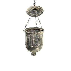 1940's Glass Lantern with Grape Design