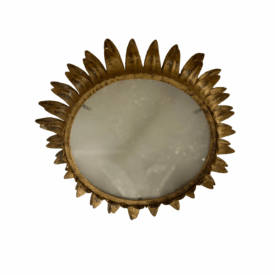 1940s Italian Gilt Metal Flush Mount