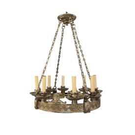 1900 Caldwell Neoclassic Silver Plated 8 Lights Chandelier