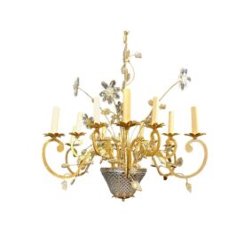 1930’s French Bagues 12 Lights Chandelier
