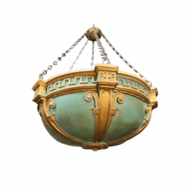 19th Century Neoclassic Green Plaster Light Fixture