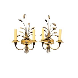 1920 Caldwell Wheat Leaves Sconces
