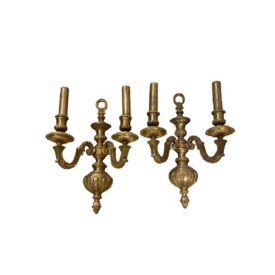 1920s Caldwell Gilt Bronze Sconces