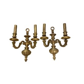 1900's Caldwell gilt bronze sconces