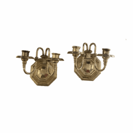 1920's Caldwell Silver Plated Octagon Sconces