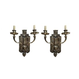 1920s Caldwell Silver Plated Sconces