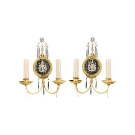 1920's Caldwell Mirror with Angels Sconces