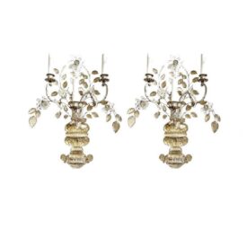1920 Bagues French Large Silver Sconces 3 Lights