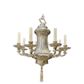 1900 Caldwell Silver Plated Chandelier 8 Lights