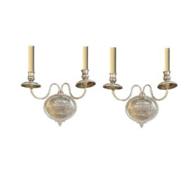 1900 Caldwell Silver Plated  Neoclassic Sconces
