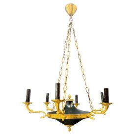 1920 French Empire Chandelier 6 Lights