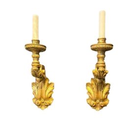 1900 Caldwell Gilt Bronze One Light Sconces