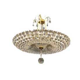 1940 French Crystal Light Fixture