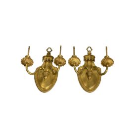 1920s French Gilt Bronze Large Sconces