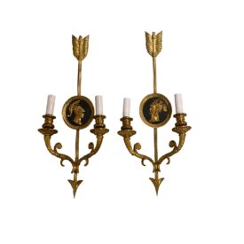 Late 19th Century French Empire Arrow Sconces