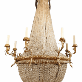19th Century French Crystals Chandelier 12 Lights