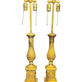 Mid 19th Century Empire Table Lamps