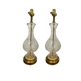 1940's French Crystal Table Lamps