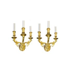 1900's Caldwell Lion Head Sconces 3 Lights