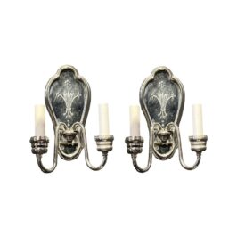 1920’s Caldwell Etched Mirror Sconces