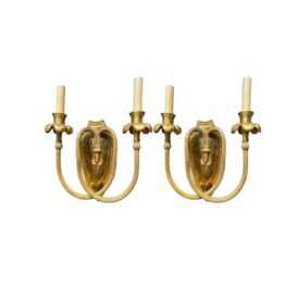 1920’s Caldwell Scrolled Arms Sconces