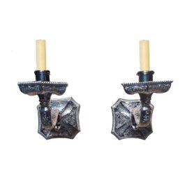 1900's Caldwell One Light Engraved sconces